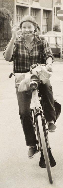 Inge op fiets